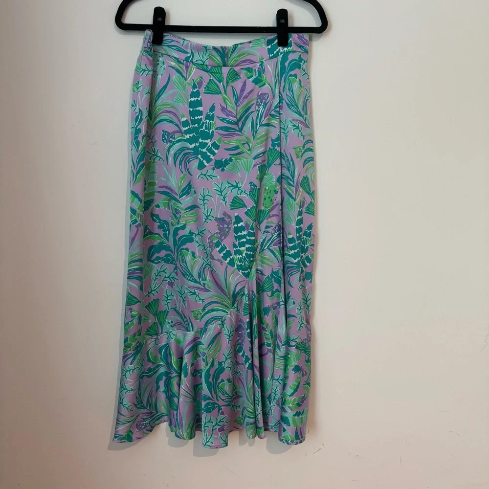 Lilly Pulitzer Vibrant Leaf Midi Skirt